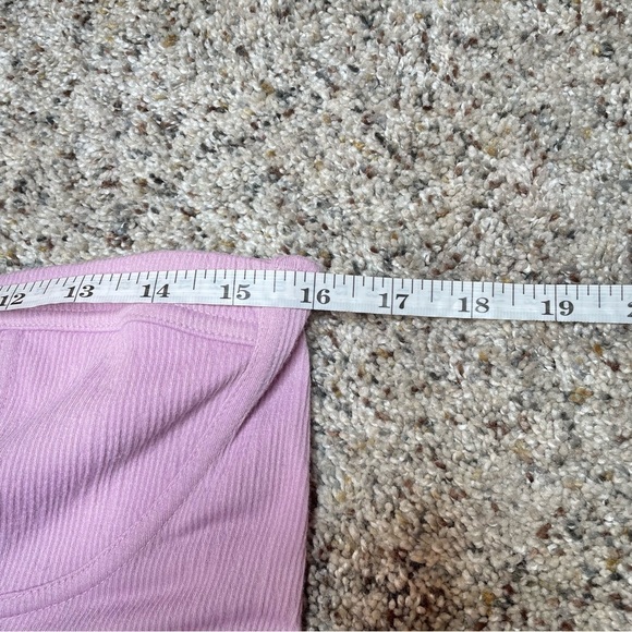 Free People Lavender Purple Strapless Peplum Lace Up Smocked Crop Top Medium - Picture 8 of 9